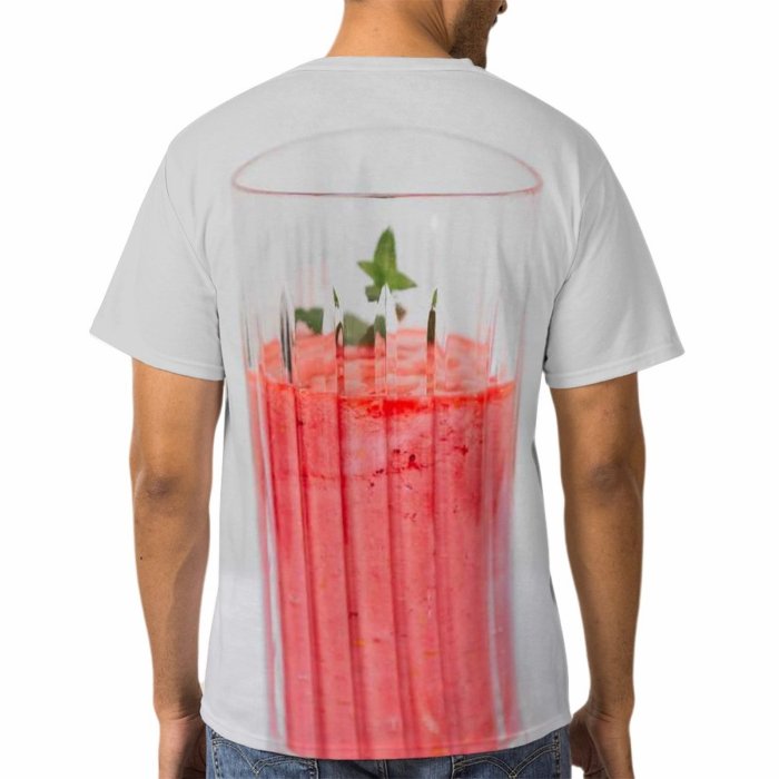 yanfind Adult Full Print T-shirts (men And Women) Snow Cup Winter Glass Leaf Breakfast Health Fruit Yogurt Delicious Still