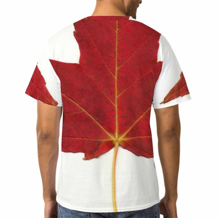 yanfind Adult Full Print Tshirts (men And Women) Maple Leaf Canadian Flora Floral Plant Vein Veins Stem Foliage Canadiana