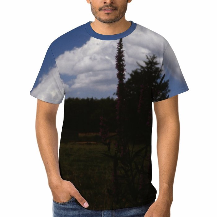 yanfind Adult Full Print T-shirts (men And Women) Landscape Trees Woods Forest Sky Clouds