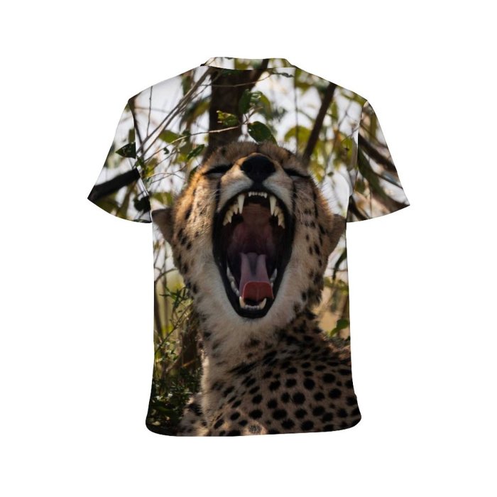 yanfind Adult Full Print T-shirts (men And Women) Tree Big Fur Portrait Cat Wild Hunter Jungle Leopard