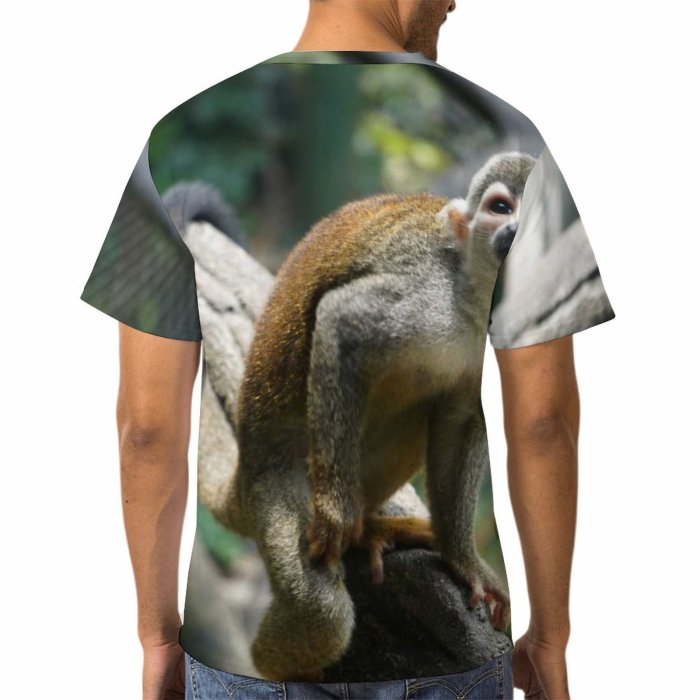 yanfind Adult Full Print T-shirts (men And Women) Wood Cute Tree Fur Outdoors Wild Funny Wildlife Little Primate
