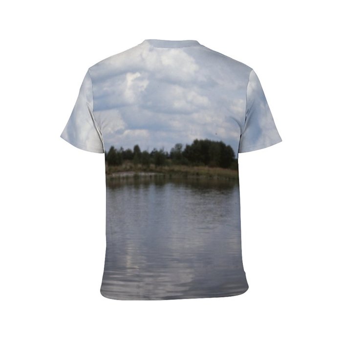 yanfind Adult Full Print T-shirts (men And Women) Landscape Trees Woods Forest Lake Sky Clouds