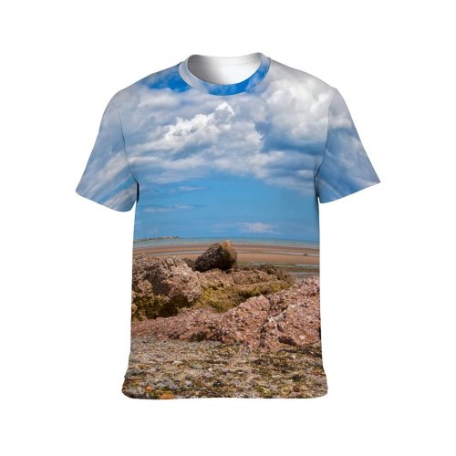 yanfind Adult Full Print Tshirts (men And Women) Malahide Beach Ireland Landscape Sky Cloud Clouds Cloudy Sand Sands Sandy Scene