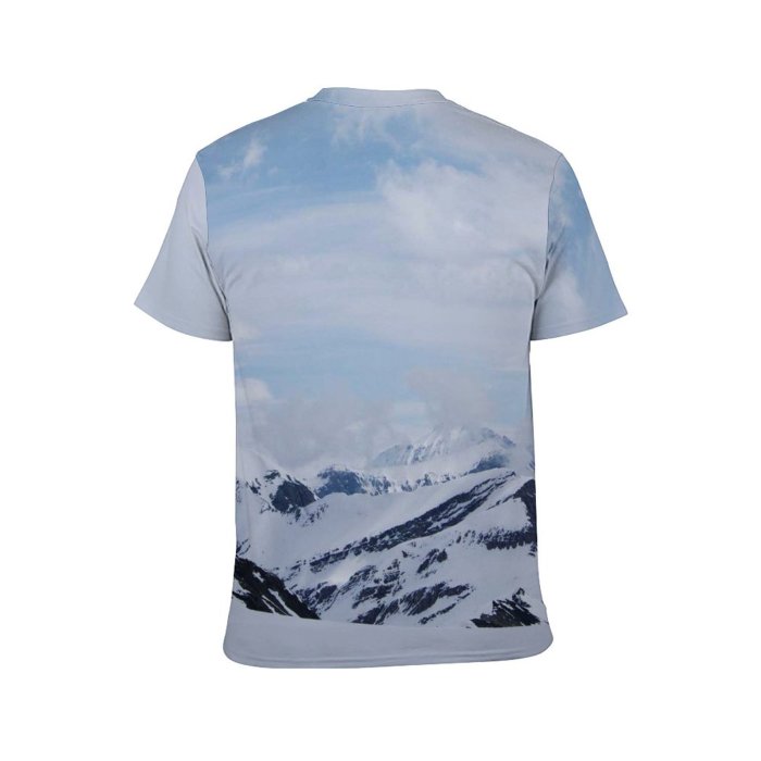 yanfind Adult Full Print Tshirts (men And Women) Mountains Snow Landscape Beautiful Pure Switzerland Clouds Sky