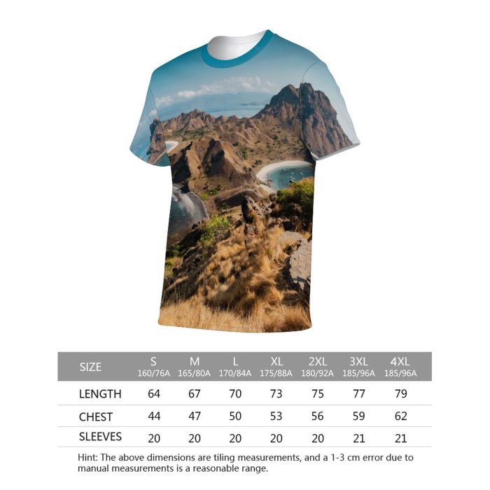 yanfind Adult Full Print T-shirts (men And Women) Sea Landscape Beach Sand Bay Summer Travel Seascape Seashore Island Rock
