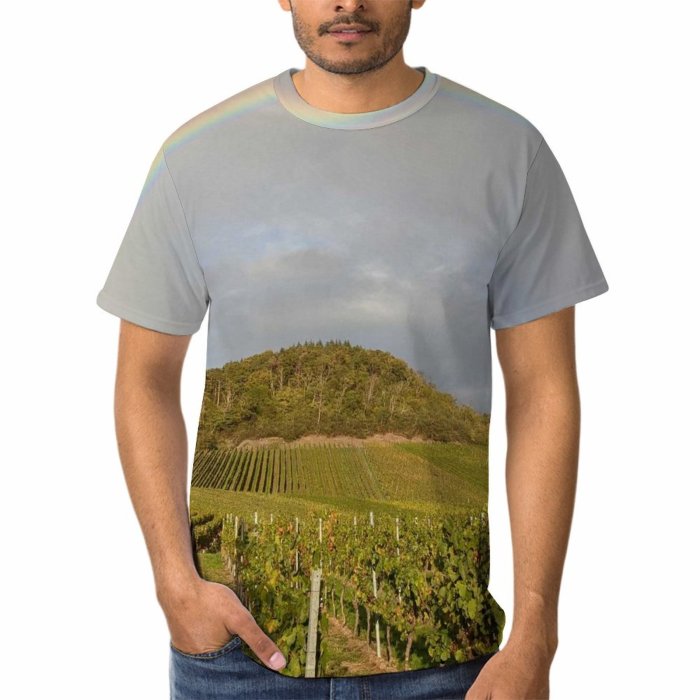 yanfind Adult Full Print T-shirts (men And Women) Landscape Storm Countryside Hill Agriculture Grass Tree Fall Travel Grassland