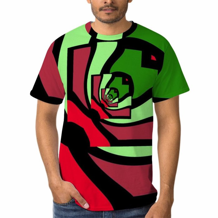 yanfind Adult Full Print T-shirts (men And Women) Abstract Art Reflective