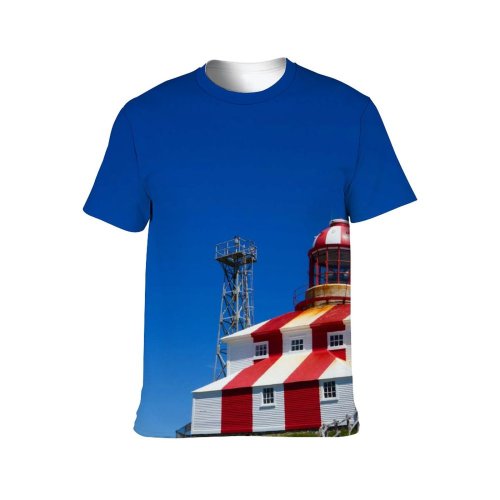 yanfind Adult Full Print Tshirts (men And Women) Lighthouse Clouds Light Ocean Atlantic Newfoundland Landscape Danger Safety Insurance Sunset