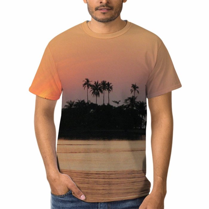 yanfind Adult Full Print T-shirts (men And Women) Landscape Sunset Bangbao