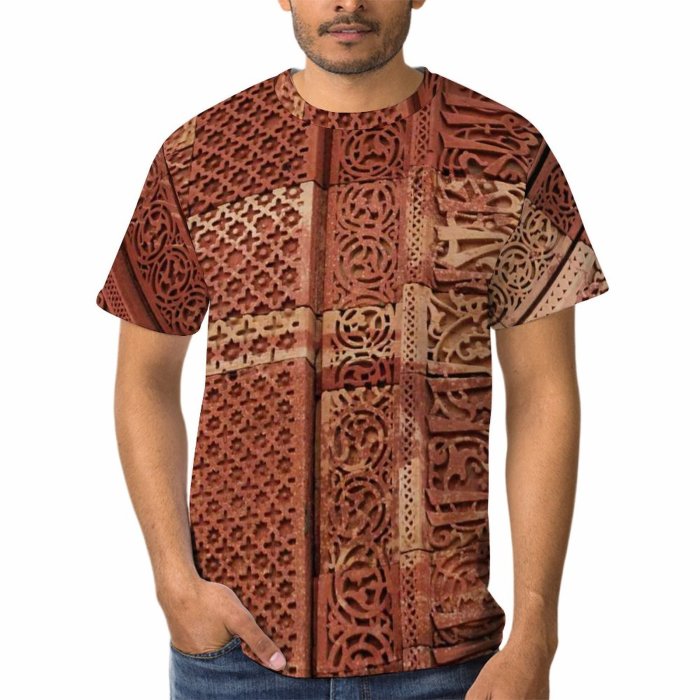yanfind Adult Full Print Tshirts (men And Women) Architectural Texture Design Art Wall Photo Vectors Old Artwork India Abstract Worlds