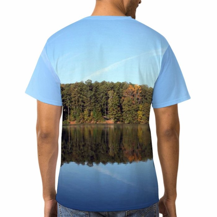 yanfind Adult Full Print Tshirts (men And Women) Landscapes Sky Autumn Seasons Fall Trees Foliage Reflections Lakes Leaves