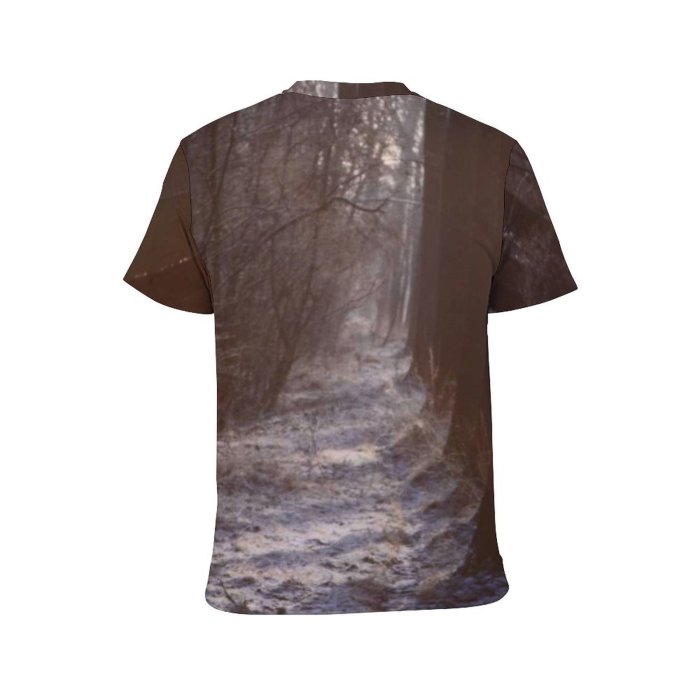 yanfind Adult Full Print T-shirts (men And Women) Landscape Trees Woods Forest Winter Snow Ice-
