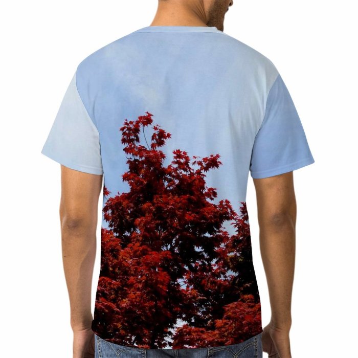 yanfind Adult Full Print Tshirts (men And Women) Autumn Fall Leaves Trees Season Plants Sky