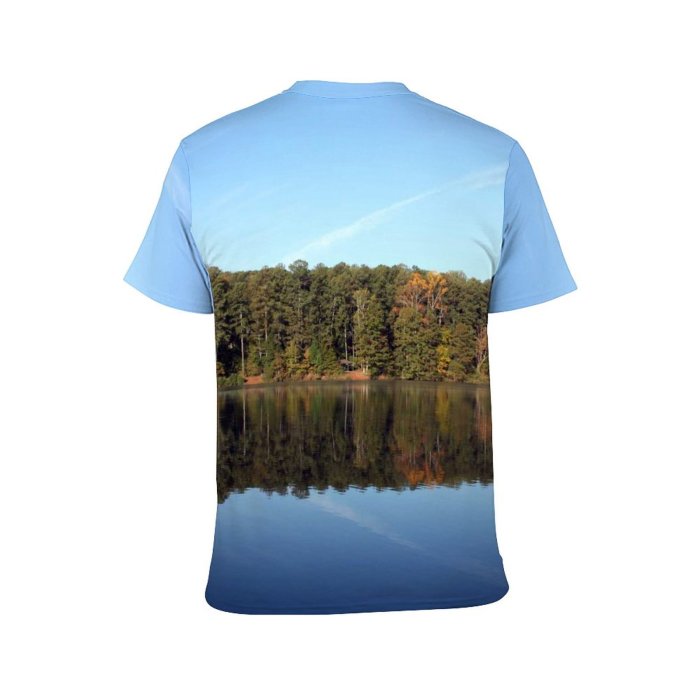 yanfind Adult Full Print Tshirts (men And Women) Landscapes Sky Autumn Seasons Fall Trees Foliage Reflections Lakes Leaves