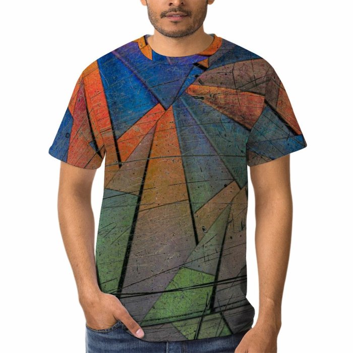 yanfind Adult Full Print T-shirts (men And Women) Wall Coloring Artistic