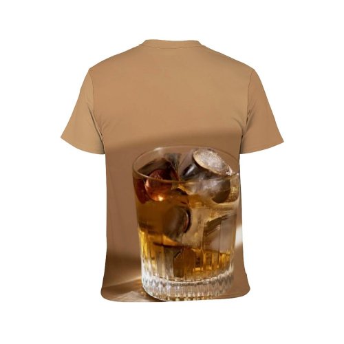yanfind Adult Full Print T-shirts (men And Women) Party Glass Reflection Wedding Liquor Amber Cognac Scotch Rum Bourbon Intoxicated Icee