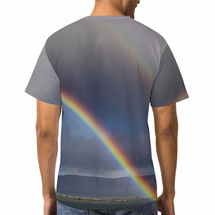 yanfind Adult Full Print T-shirts (men And Women) Light Landscape Sunset Beach Storm Evening Cloud Outdoors Rainbow Daylight