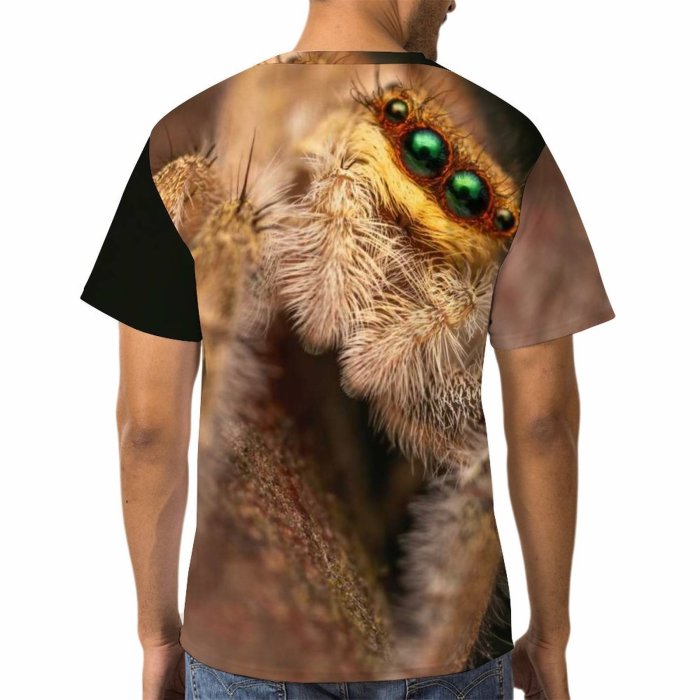 yanfind Adult Full Print T-shirts (men And Women) Hairy Wild Insect Creepy Scary Wildlife Little Eerie Arachnid