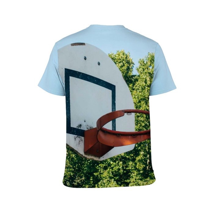 yanfind Adult Full Print T-shirts (men And Women) Wood High Sky Fun Web Leisure Basketball Hoop Tallest