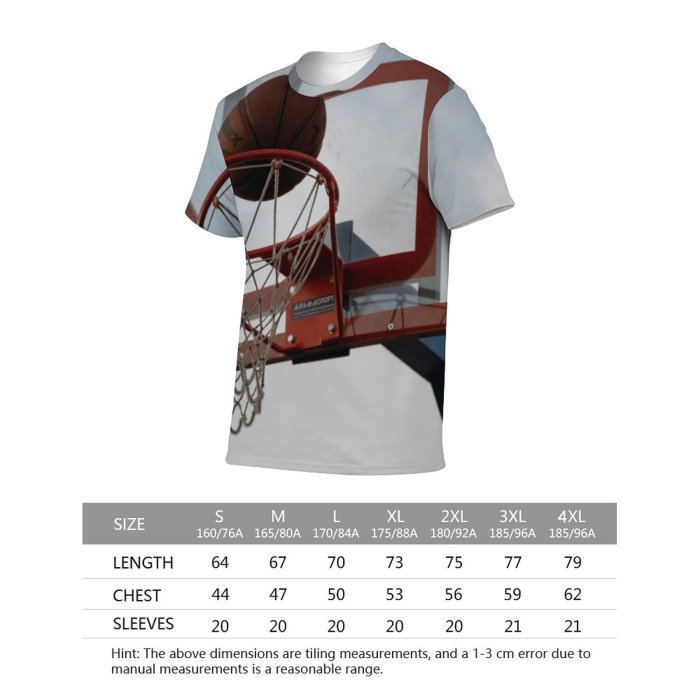 yanfind Adult Full Print T-shirts (men And Women) High Courtyard Game Outdoors Web Basket Leisure Recreation Playground Tallest Backboard