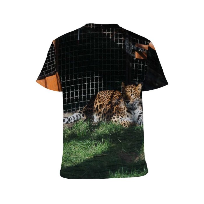 yanfind Adult Full Print T-shirts (men And Women) Wood Big Fur Cat Wild Hunter Jungle Leopard Wildlife Danger
