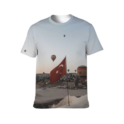yanfind Adult Full Print T-shirts (men And Women) Snow Sunset Winter Vehicle Freedom Balloon Adventure Outdoors Exploration Wind