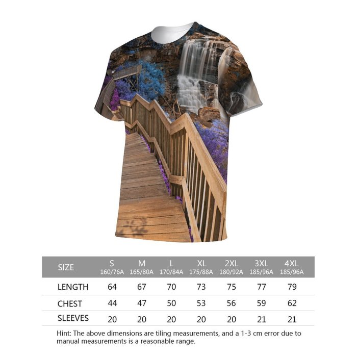 yanfind Adult Full Print Tshirts (men And Women) Falls Waterfall Stairs Hdr Summer Blackwater Chute Chutes Cascade Cascades Cascading Rapid