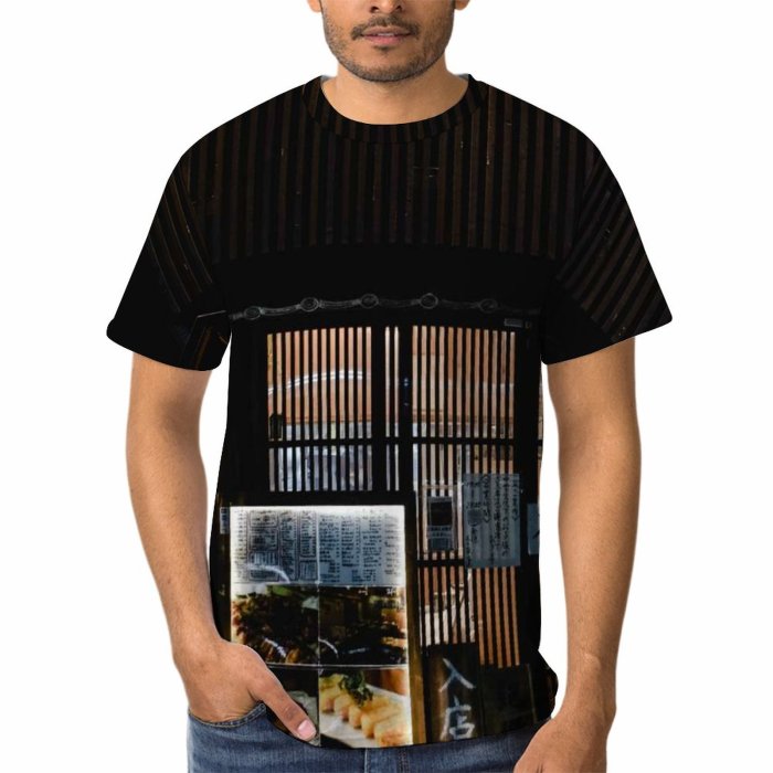 yanfind Adult Full Print T-shirts (men And Women) Light Art Dark Building Architecture Travel Window Outdoors Urban Glass
