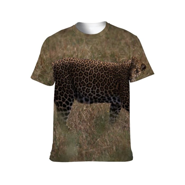 yanfind Adult Full Print T-shirts (men And Women) Grass Grassland Cat Outdoors Wild Safari Wildlife Danger Cheetah Big Savanna