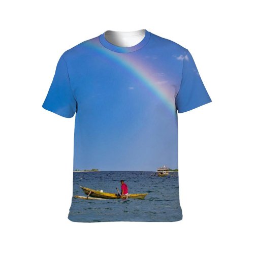 yanfind Adult Full Print T-shirts (men And Women) Sea Landscape Sand Ocean Bay Summer Travel Seascape Seashore Island Recreation