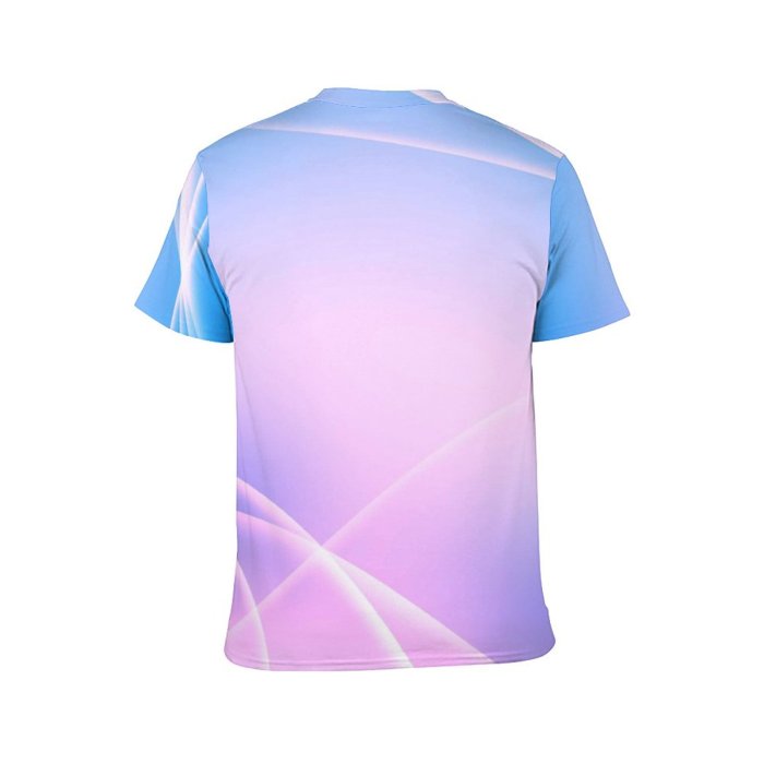 yanfind Adult Full Print Tshirts (men And Women) Light Purple Streak Streaks Desktop Abstract 3d Design Digital Flares