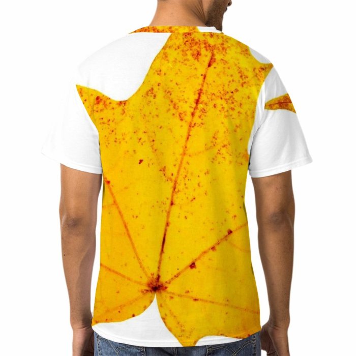 yanfind Adult Full Print Tshirts (men And Women) Autumn Closeup Ecology Isolated Leaf Macro Plant