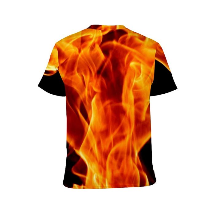 yanfind Adult Full Print Tshirts (men And Women) Fire Ball Flame Burst Atom Abstract Outburst Bomb Fuel Closeup Isolated Decoration