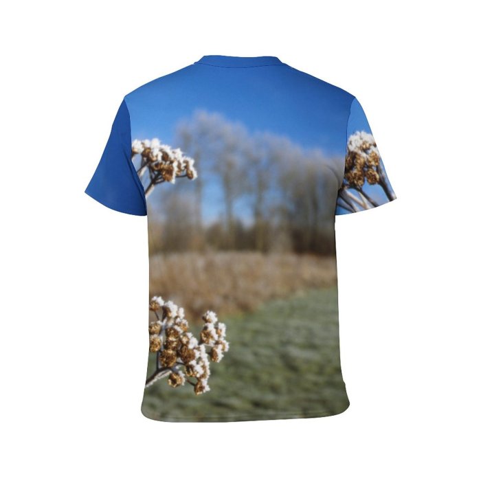 yanfind Adult Full Print T-shirts (men And Women) Landscape Trees Woods Plants Frozen Snow Winter