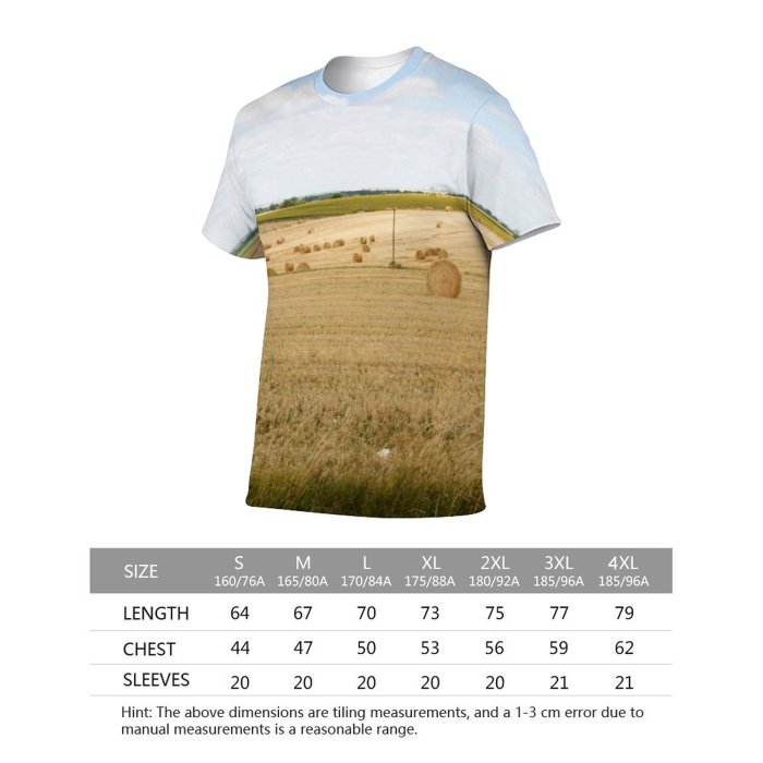 yanfind Adult Full Print Tshirts (men And Women) Agriculture Barley Bread Cereal Country Countryside Crop Cultivated Farm Farming Farmland Field