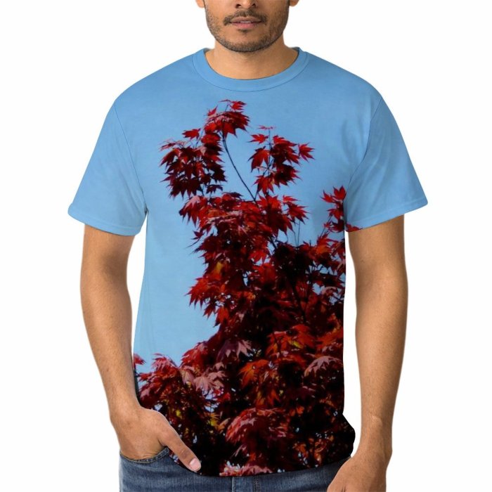 yanfind Adult Full Print Tshirts (men And Women) Autumn Fall Leaves Trees Plant Season Sky