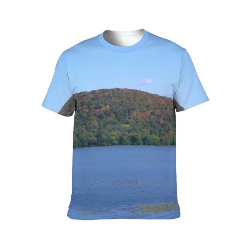 yanfind Adult Full Print Tshirts (men And Women) Landscape Woods Trees Forest Hills River Sea