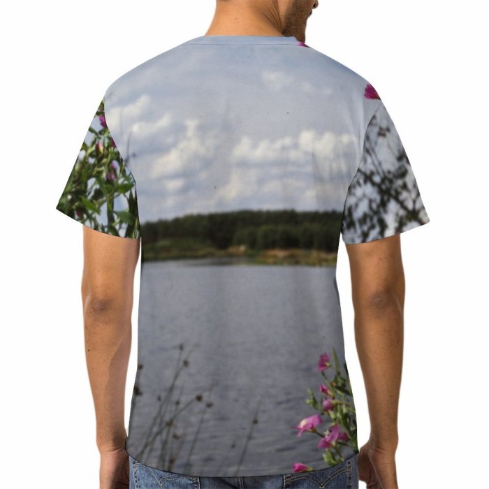 yanfind Adult Full Print T-shirts (men And Women) Landscape Trees Woods Forest Flowers Lake