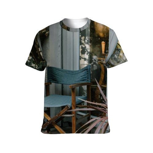 yanfind Adult Full Print T-shirts (men And Women) Wood Light City Street Building Garden Vintage Architecture Travel Door Window Flower