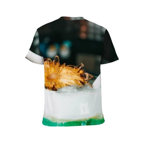 yanfind Adult Full Print T-shirts (men And Women) Relaxation Summer Alcohol Bar Party Cocktail Glass Nightlife Fruit Straw Tropical Juice