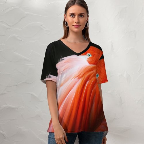 yanfind V Neck T-shirt for Women Pro Display XDR Summer Top  Short Sleeve Casual Loose