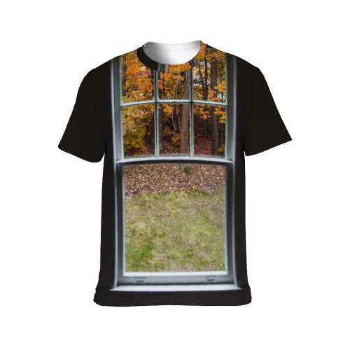 yanfind Adult Full Print T-shirts (men And Women) Wood Light Art Building Wall Architecture Door Home Room Family Empty Doorway