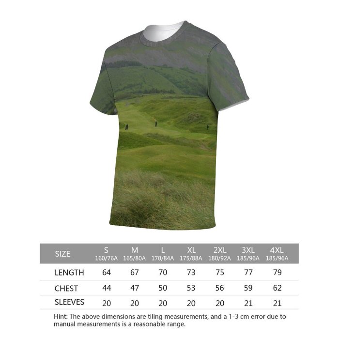 yanfind Adult Full Print Tshirts (men And Women) Fields Mountains Grass Landscape