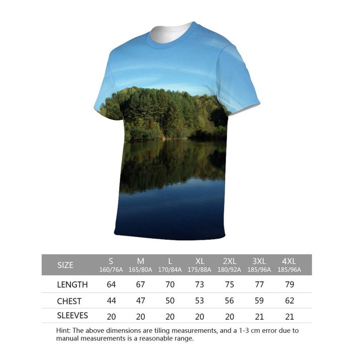 yanfind Adult Full Print Tshirts (men And Women) Landscapes Trees Lakes Sky Autumn Fall Seasons Leaves Colorful