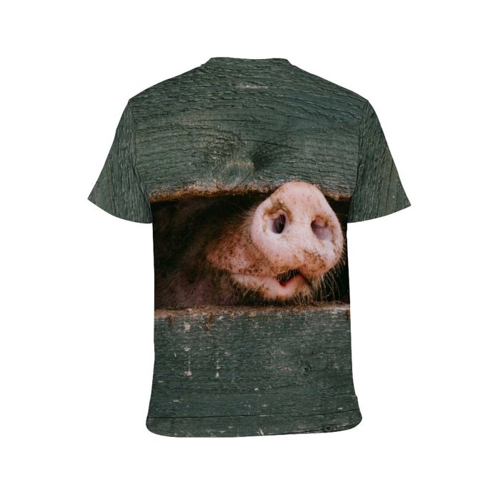 yanfind Adult Full Print T-shirts (men And Women) Wood Wall Tree Portrait Monkey Family Wildlife Barn