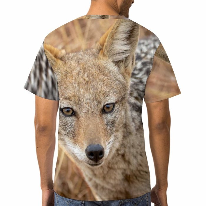 yanfind Adult Full Print T-shirts (men And Women) Grass Fur Young Fox Outdoors Wild Little Staring Alert Barbaric