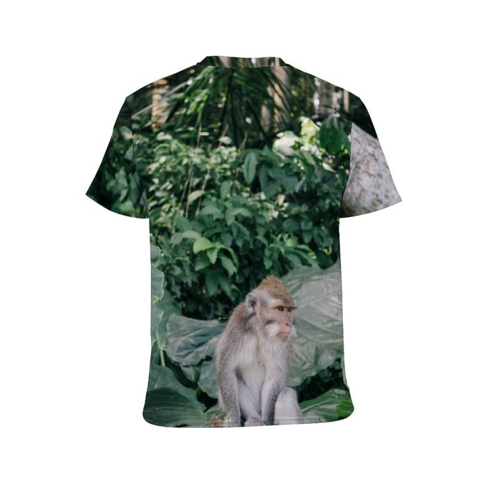 yanfind Adult Full Print T-shirts (men And Women) Wood Park Leaf Tree Travel Monkey Outdoors Wild Flora Jungle