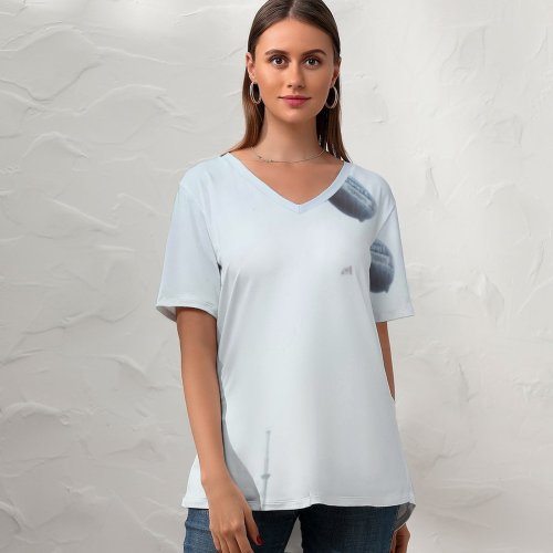 yanfind V Neck T-shirt for Women Toronto Airship Wallpapers Free Aircraft Pictures Birds Transportation Activities Canada Leisure Summer Top  Short Sleeve Casual Loose