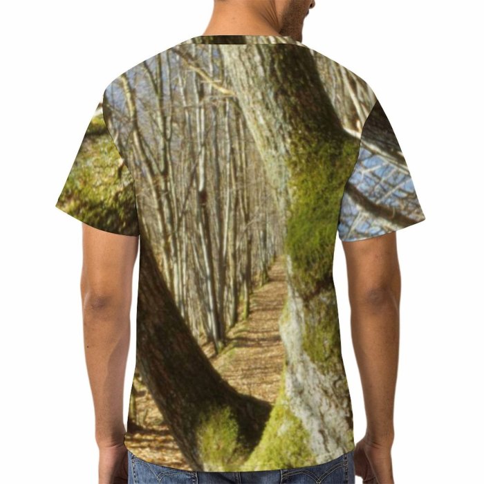 yanfind Adult Full Print T-shirts (men And Women) Landscape Trees Woods Branches Roots Leaves