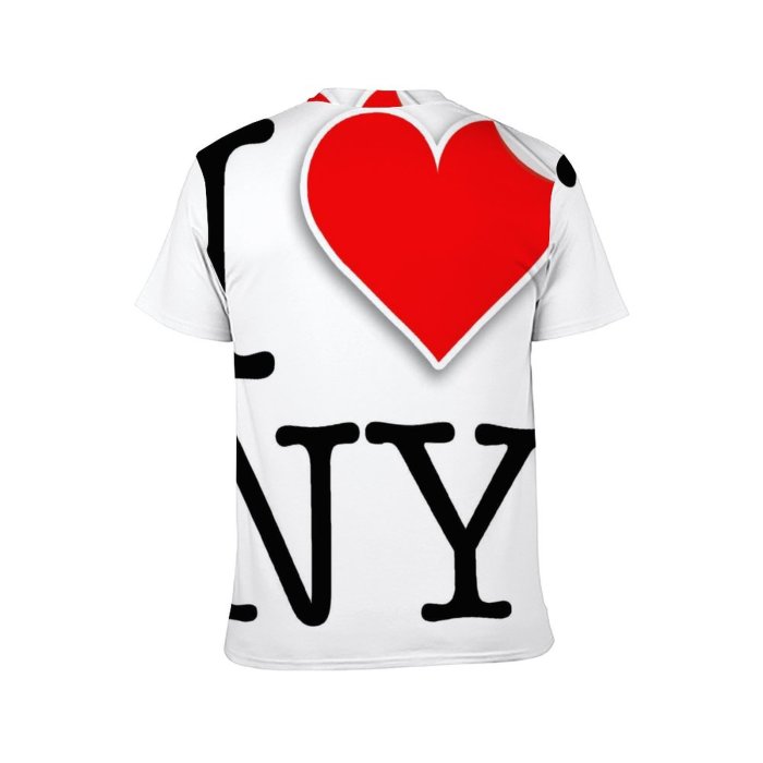 yanfind Adult Full Print Tshirts (men And Women) Love Ny Newyork Decoration Usa Font Alphabet Letter Word Idea Decorative Backdrop